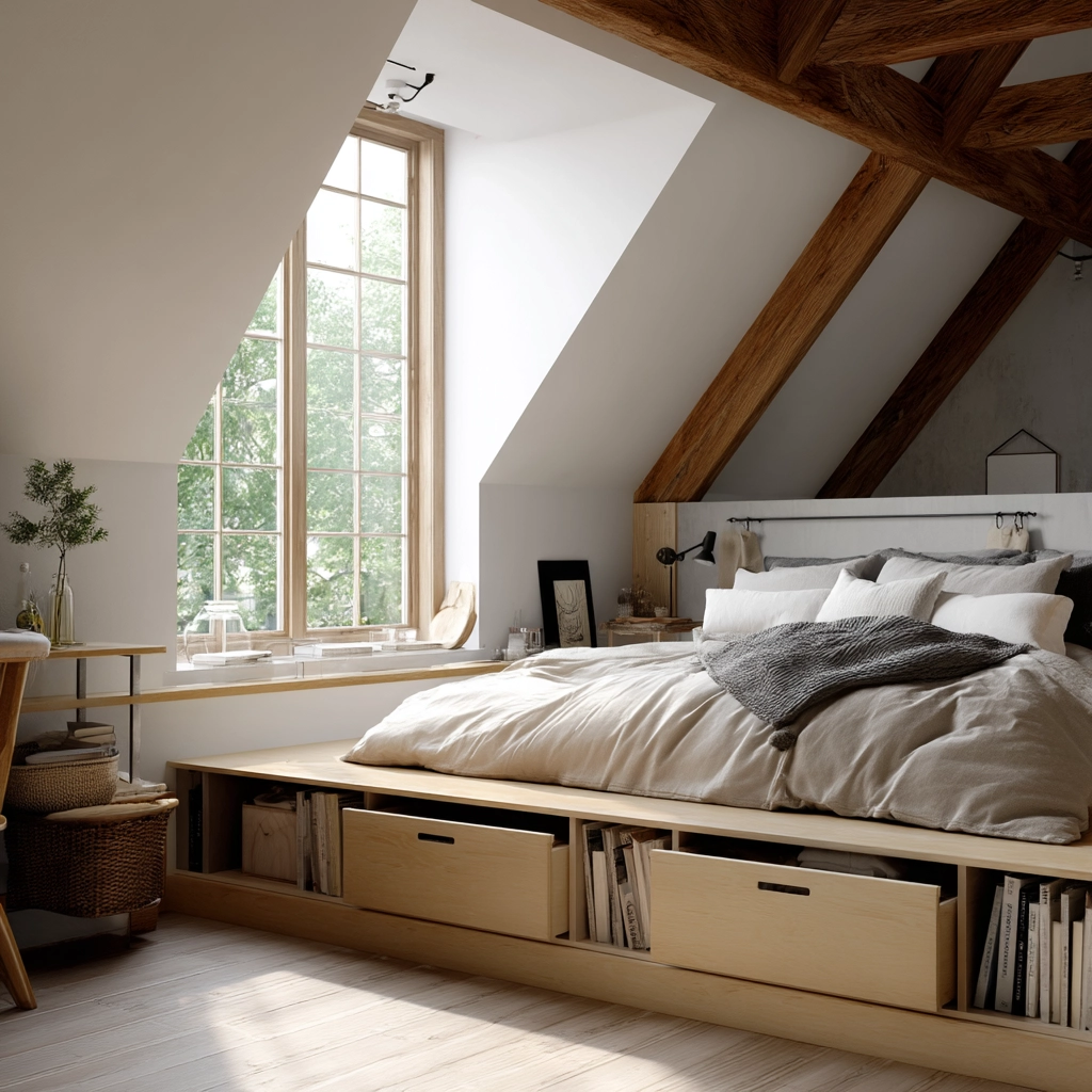 Attic Bedroom Storage 72