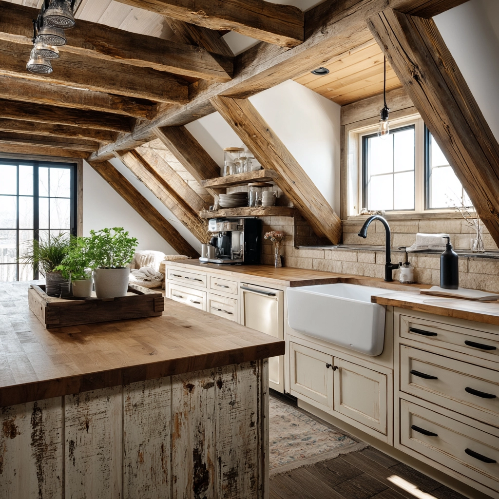 Attic Kitchen Ideas 52