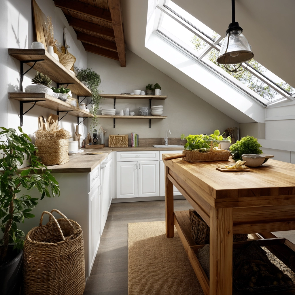 Attic Kitchen Ideas 70