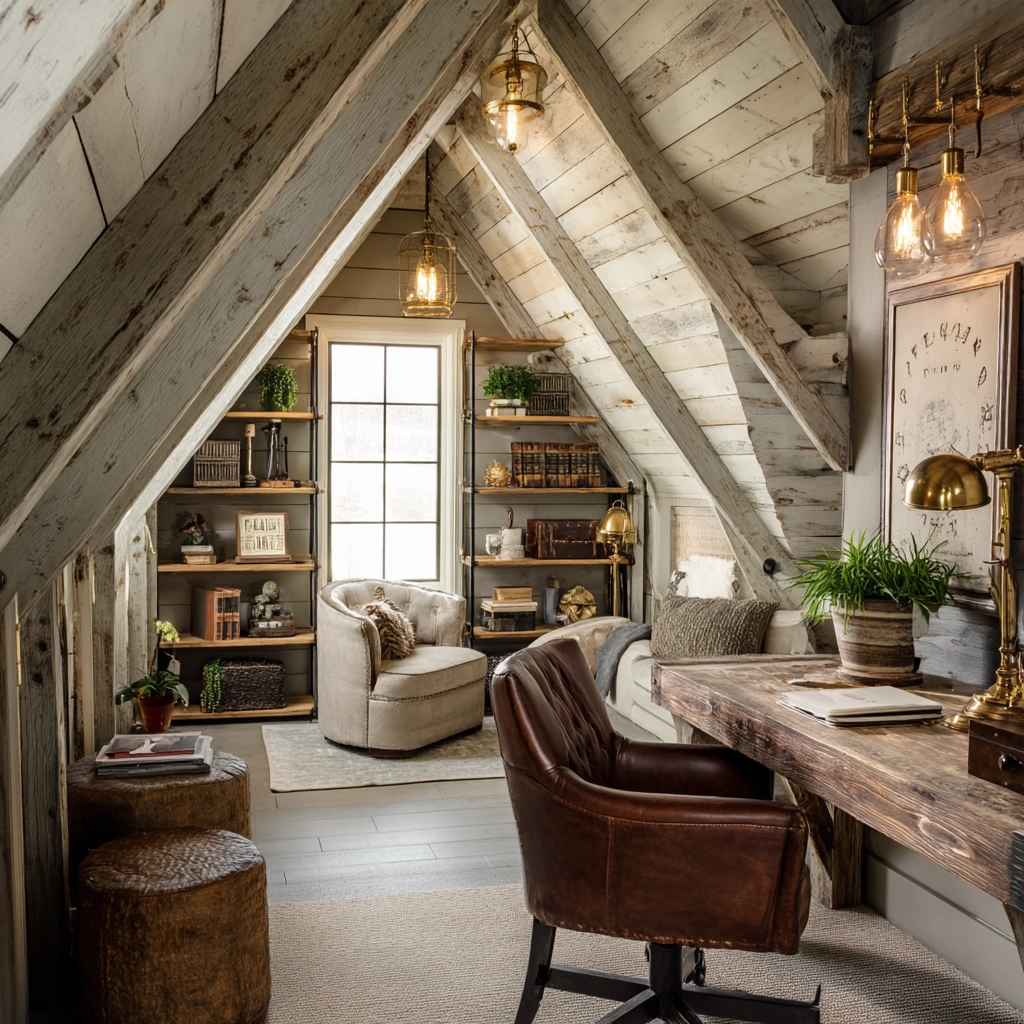 Attic Office Ideas 23