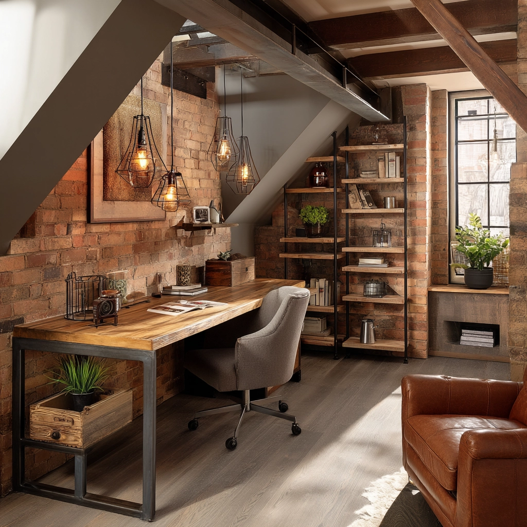Attic Office Ideas 39