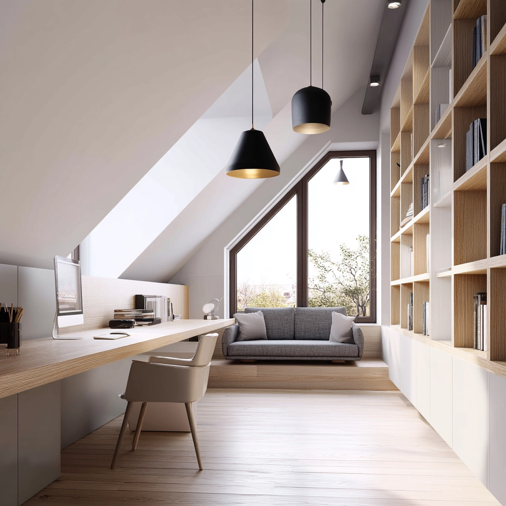 Attic Office Ideas 44
