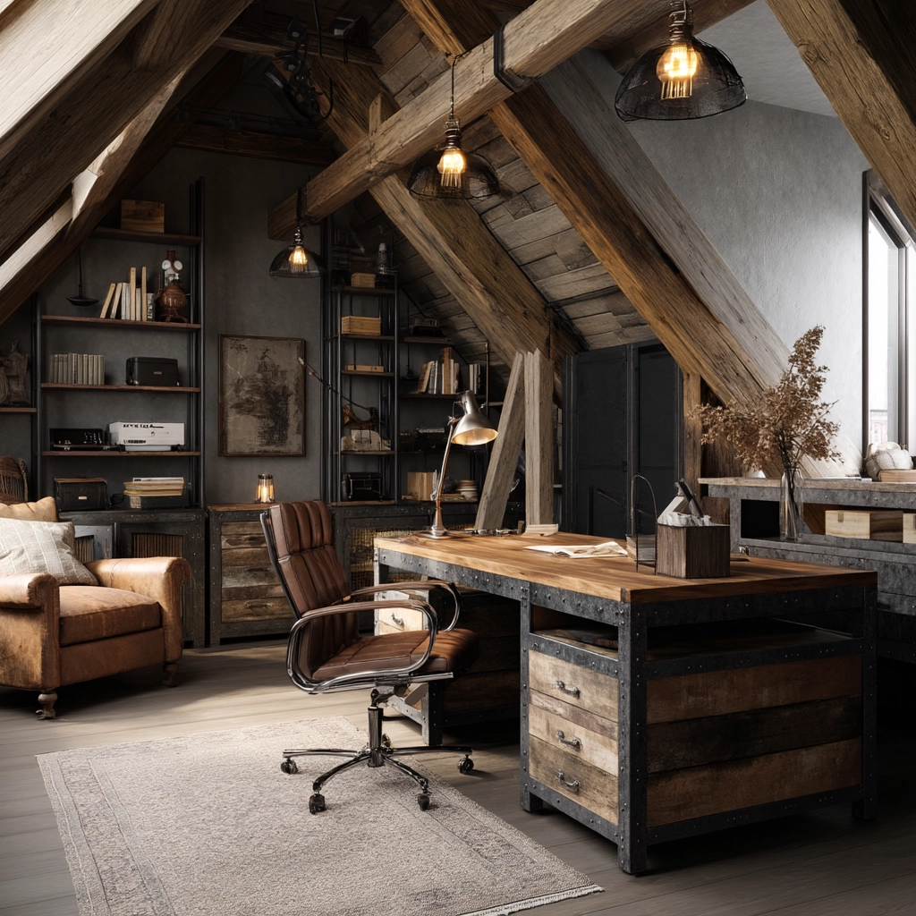 Attic Office Ideas 46