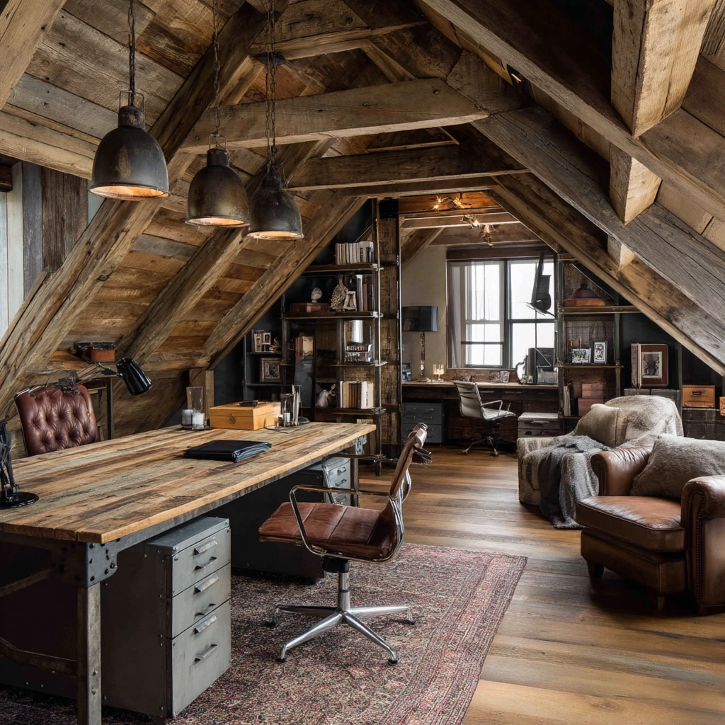 Attic Office Ideas 48