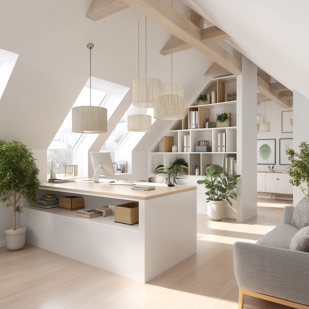 Attic Office Ideas 50