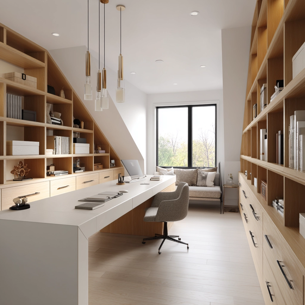 Attic Office Ideas 54