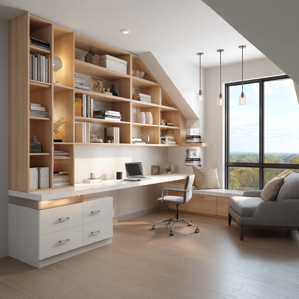 Attic Office Ideas 56