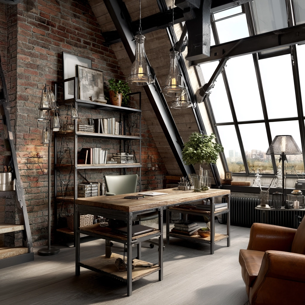 Attic Office Ideas 73