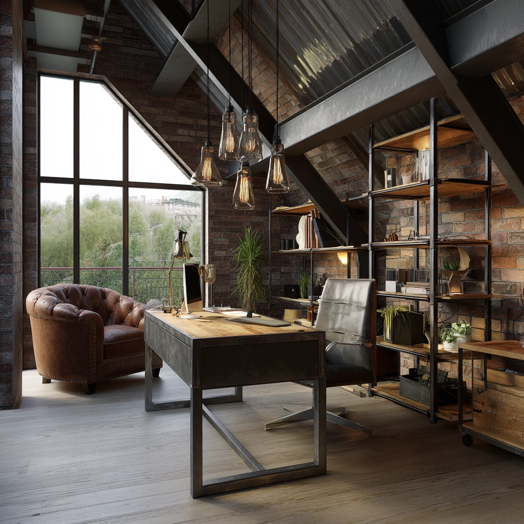 Attic Office Ideas 76