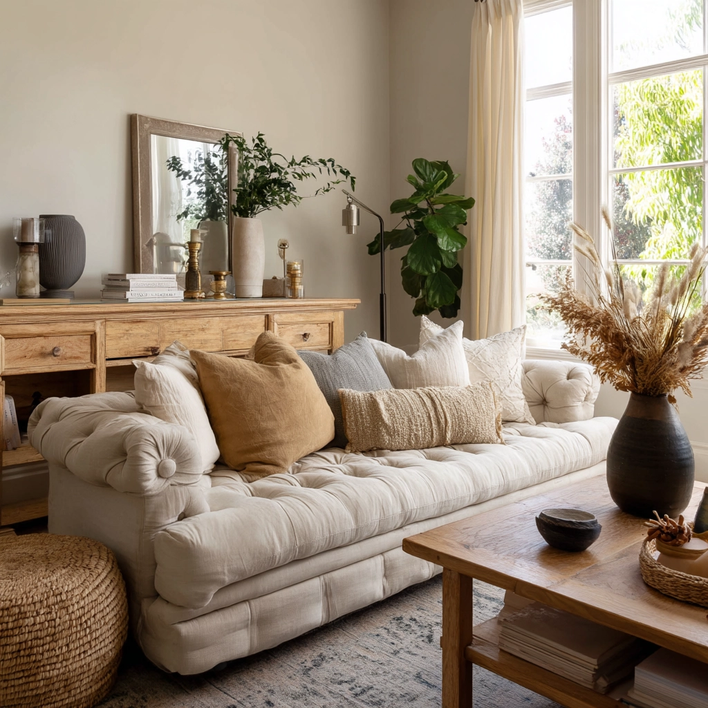 Beige Living Room Ideas 15
