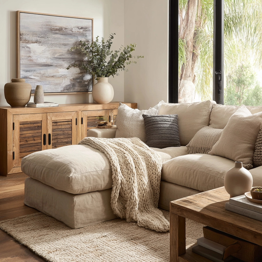 Beige Living Room Ideas 23