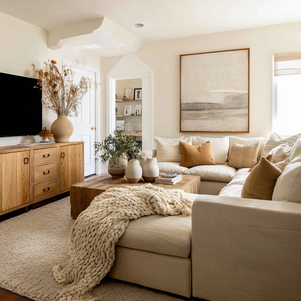 Beige Living Room Ideas 24