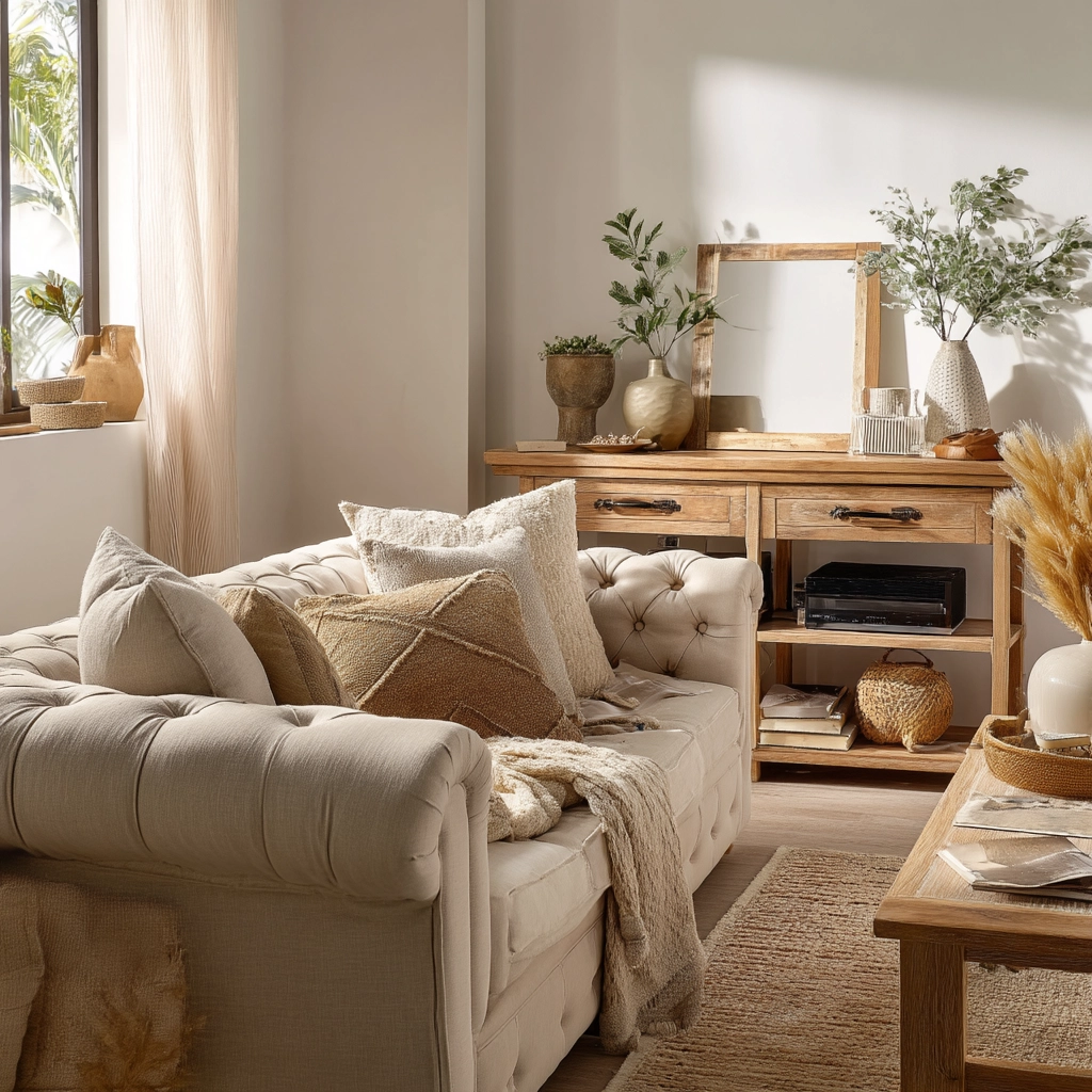 Beige Living Room Ideas 33
