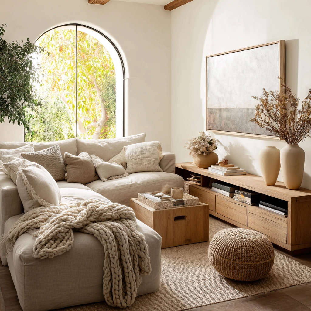 Beige Living Room Ideas 42