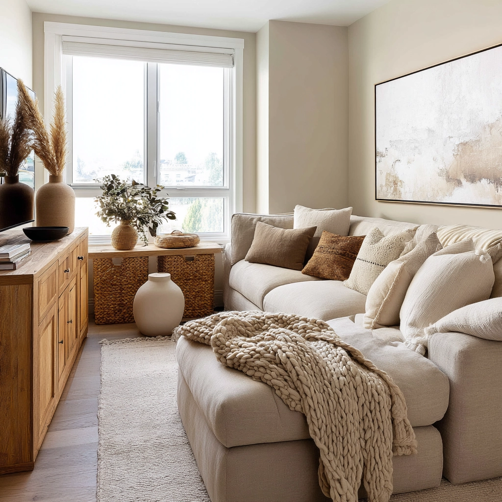 Beige Living Room Ideas 43