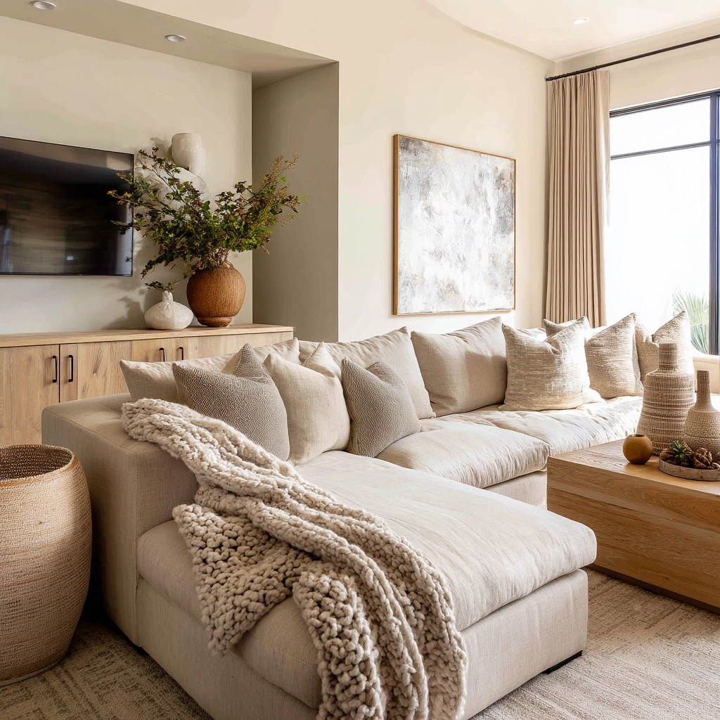 Beige Living Room Ideas 61