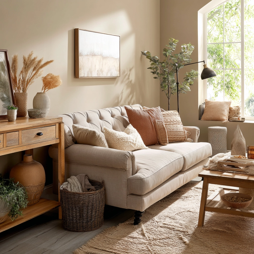 Beige Living Room Ideas 73