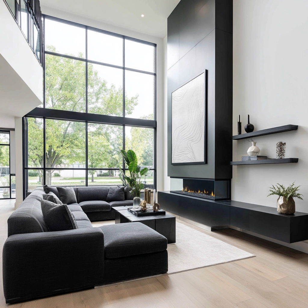Black Living Room Ideas 1