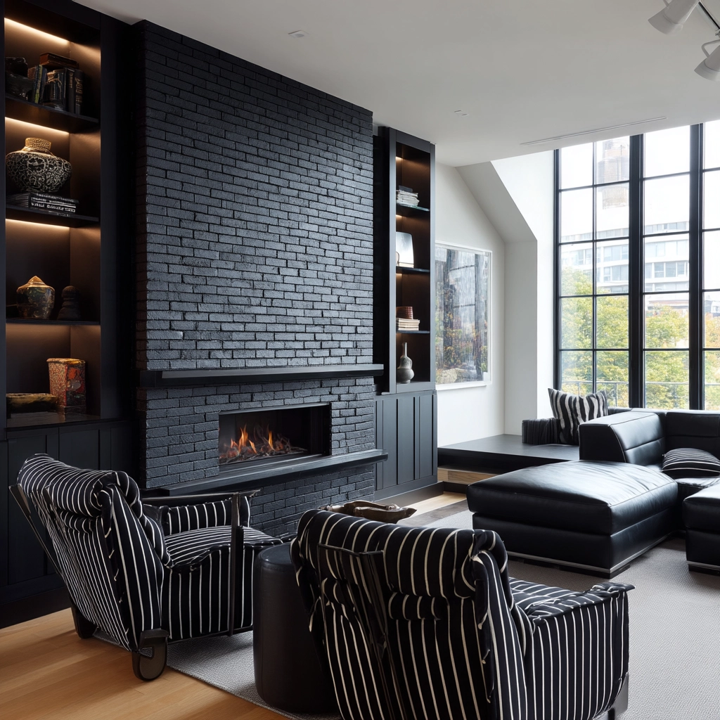 Black Living Room Ideas 10