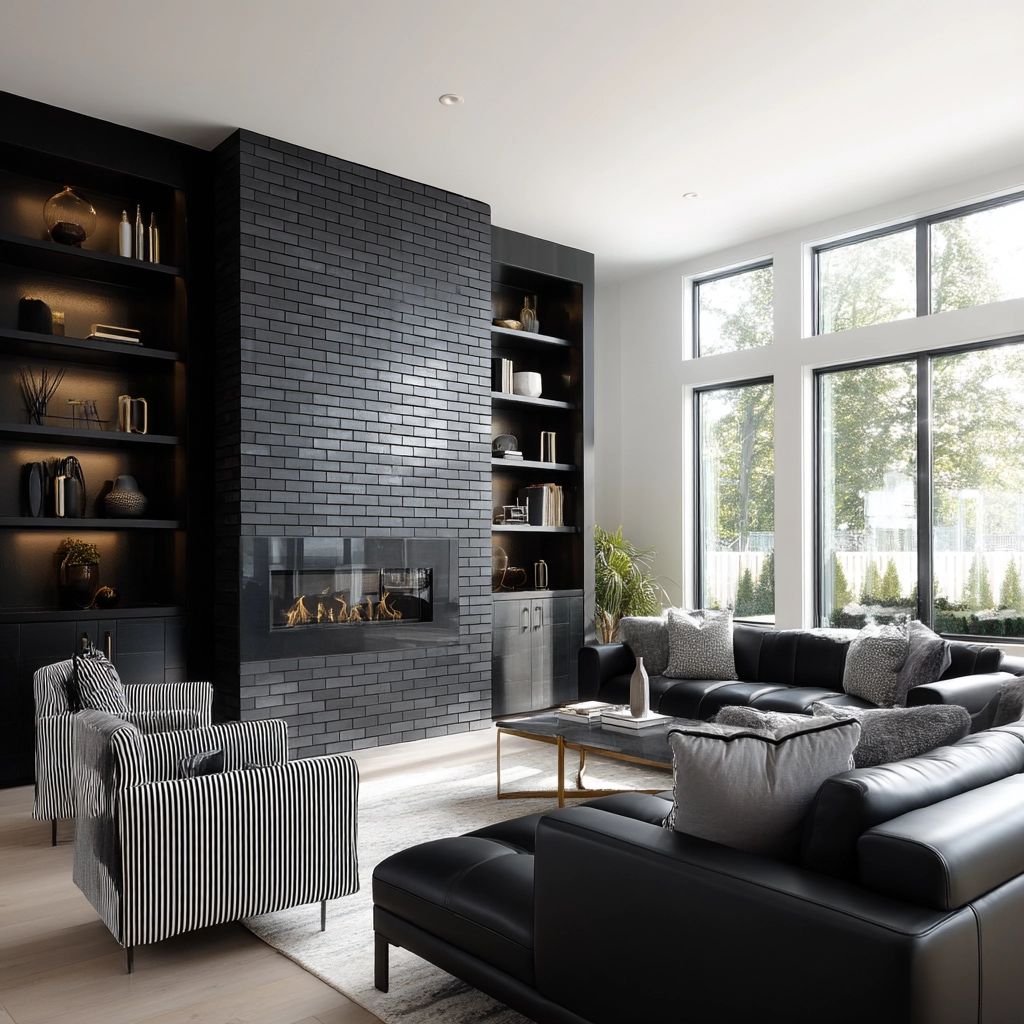 Black Living Room Ideas 12