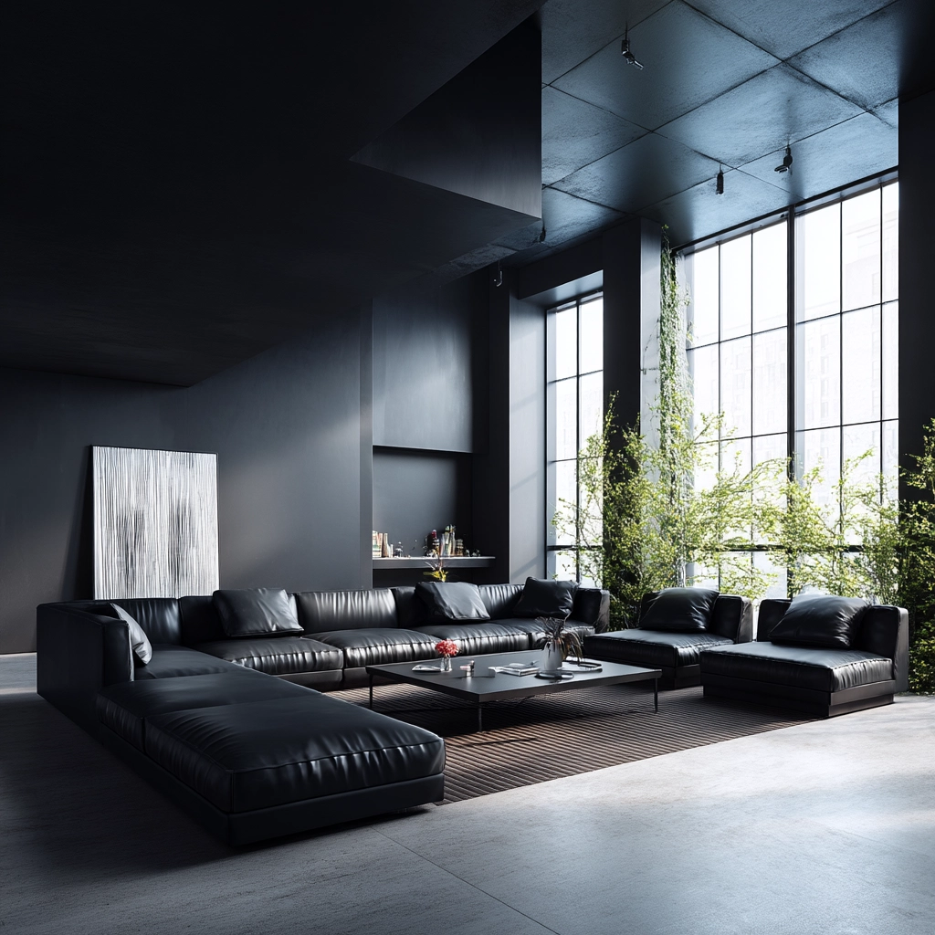 Black Living Room Ideas 17