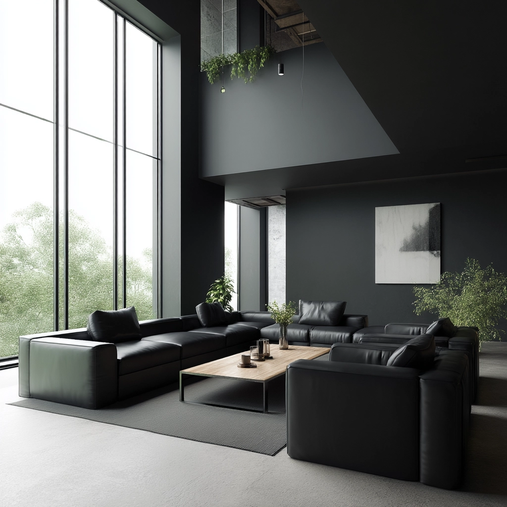 Black Living Room Ideas 19