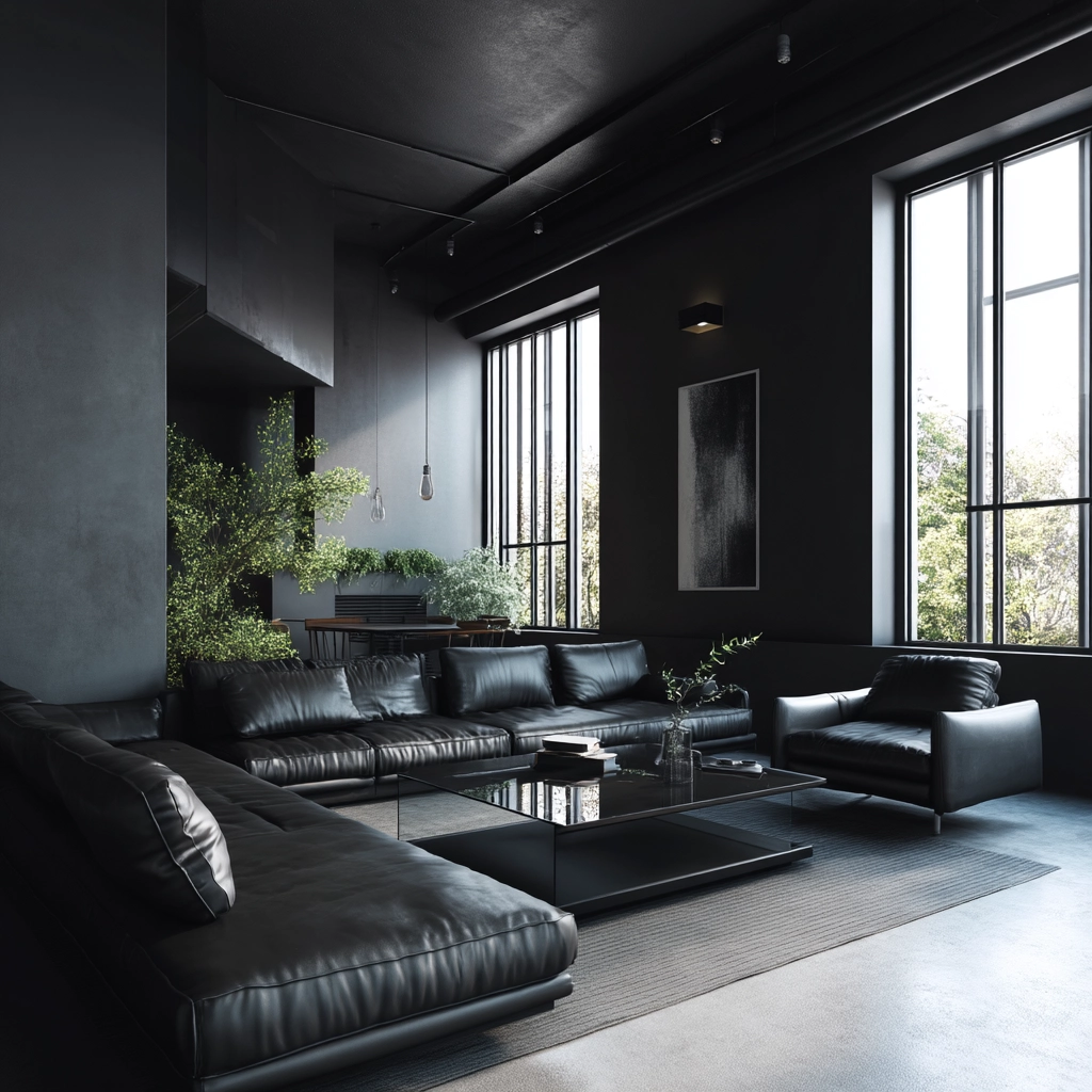 Black Living Room Ideas 20
