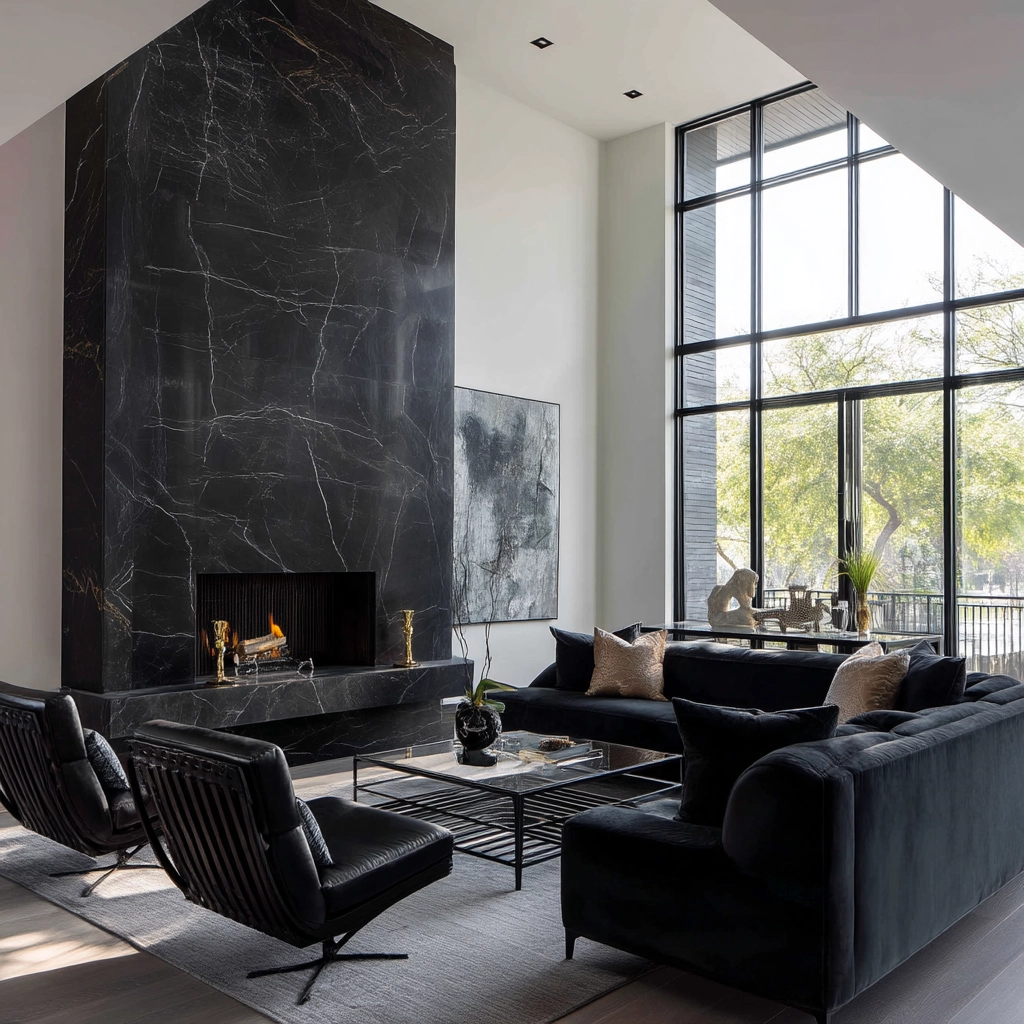 Black Living Room Ideas 28