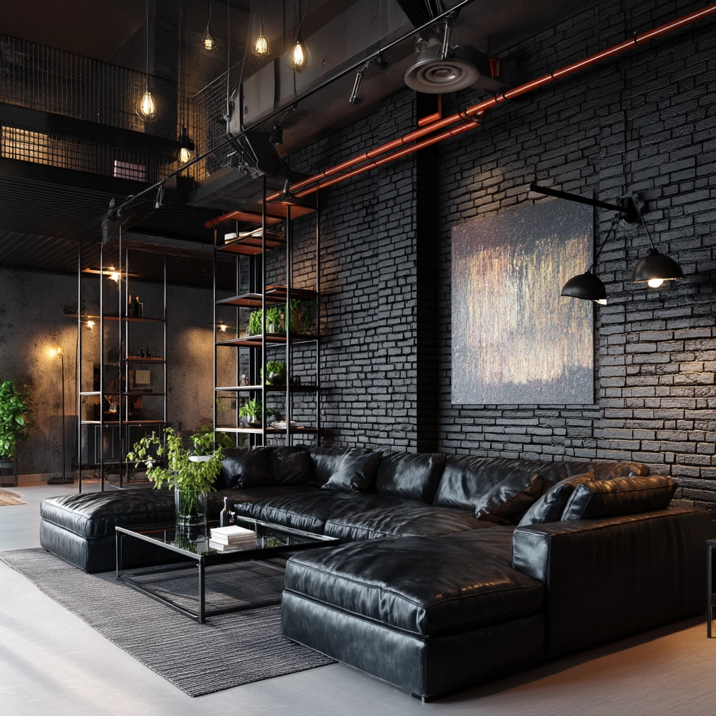 Black Living Room Ideas 37