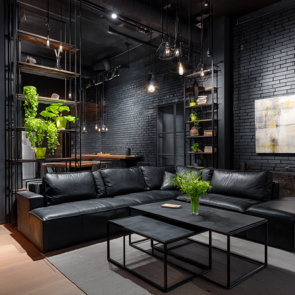 Black Living Room Ideas 39