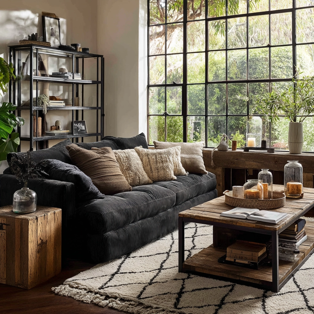 Black Living Room Ideas 42