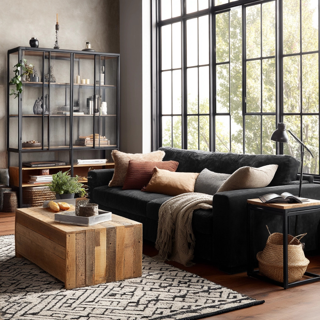 Black Living Room Ideas 43