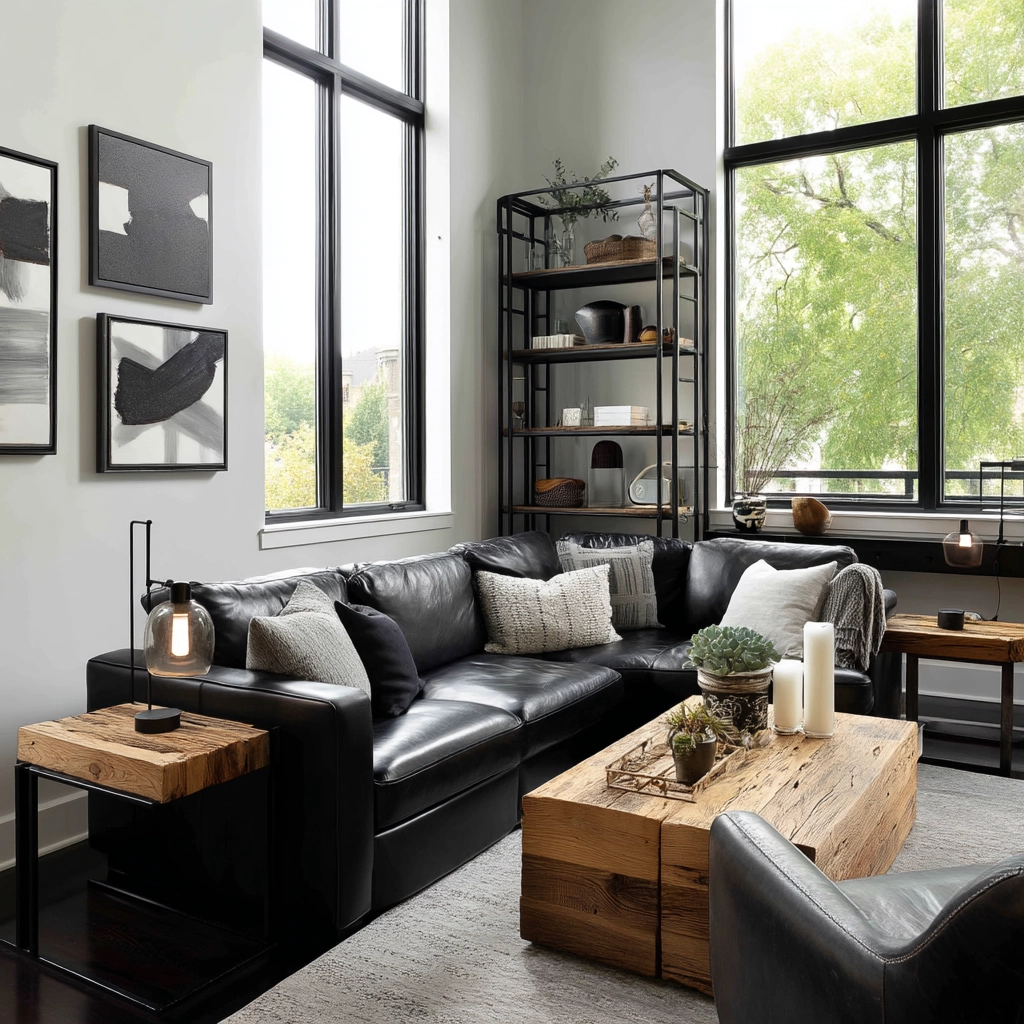 Black Living Room Ideas 57