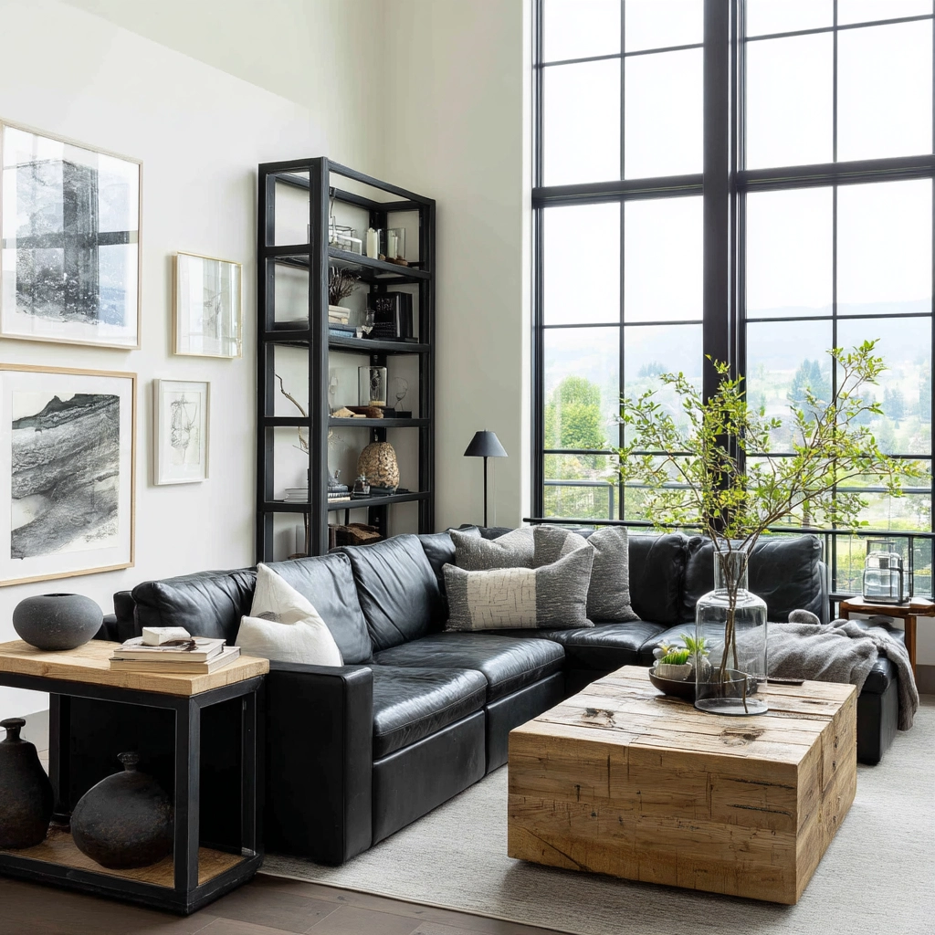 Black Living Room Ideas 59