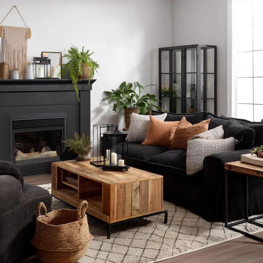 Black Living Room Ideas 62