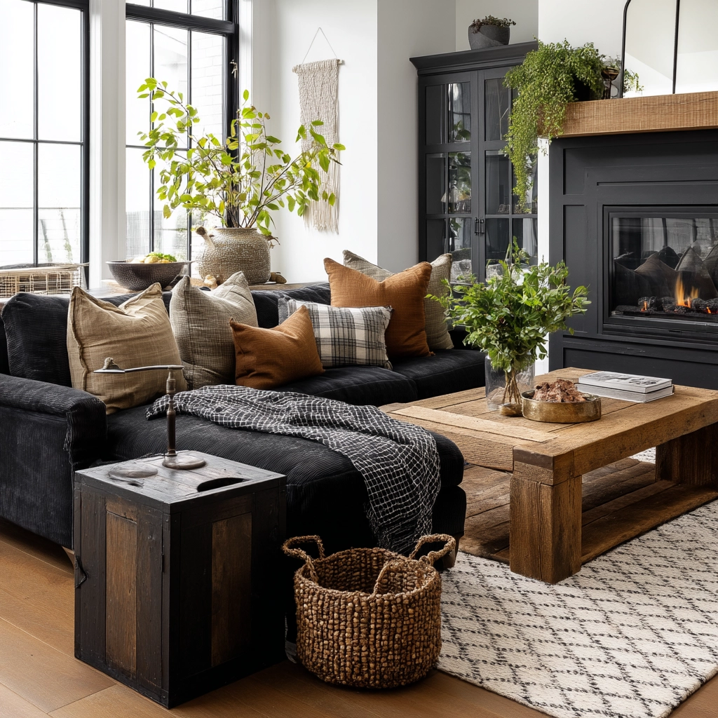 Black Living Room Ideas 63