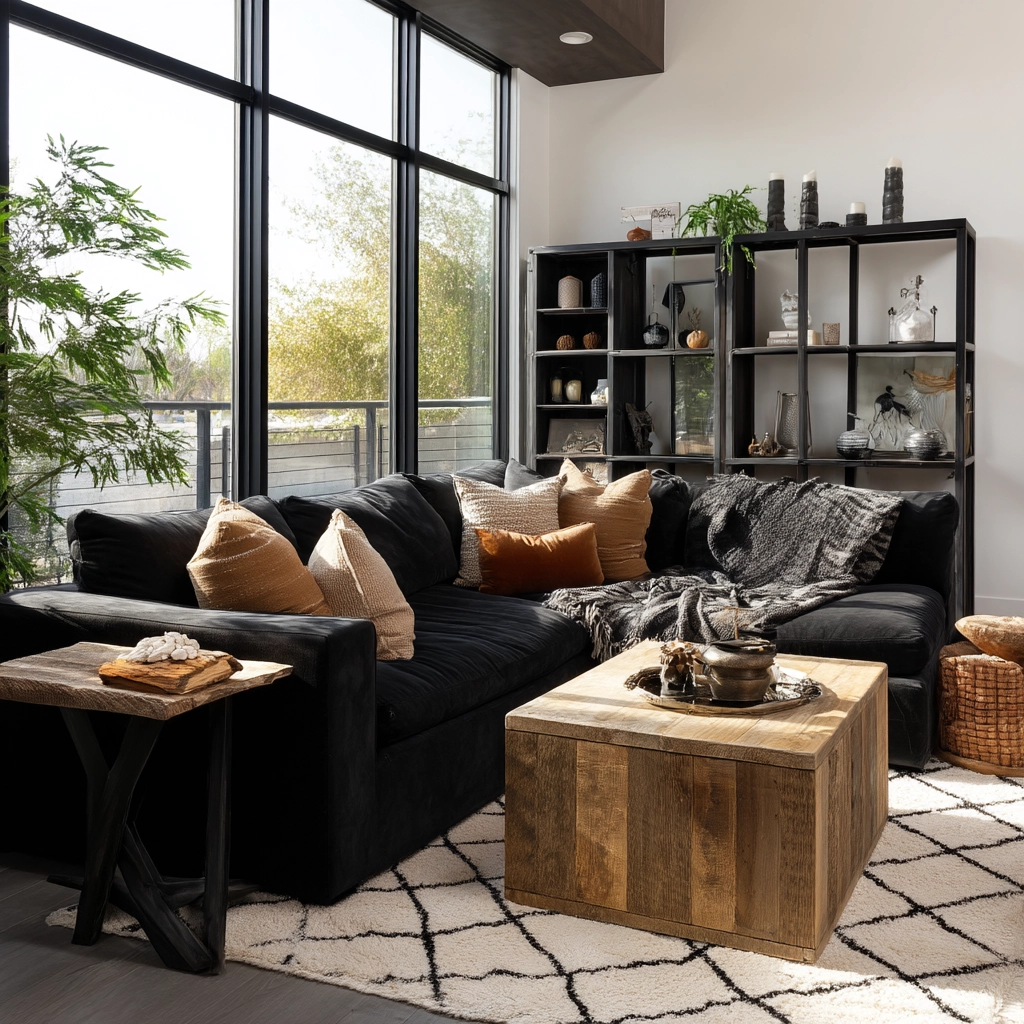 Black Living Room Ideas 73