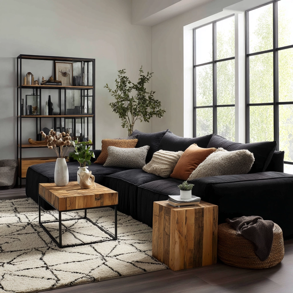 Black Living Room Ideas 75