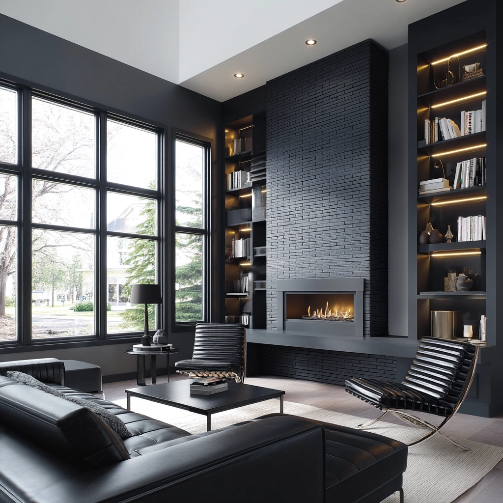Black Living Room Ideas 9