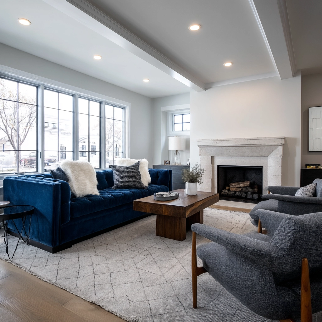Blue Sofa Living Room Ideas 23