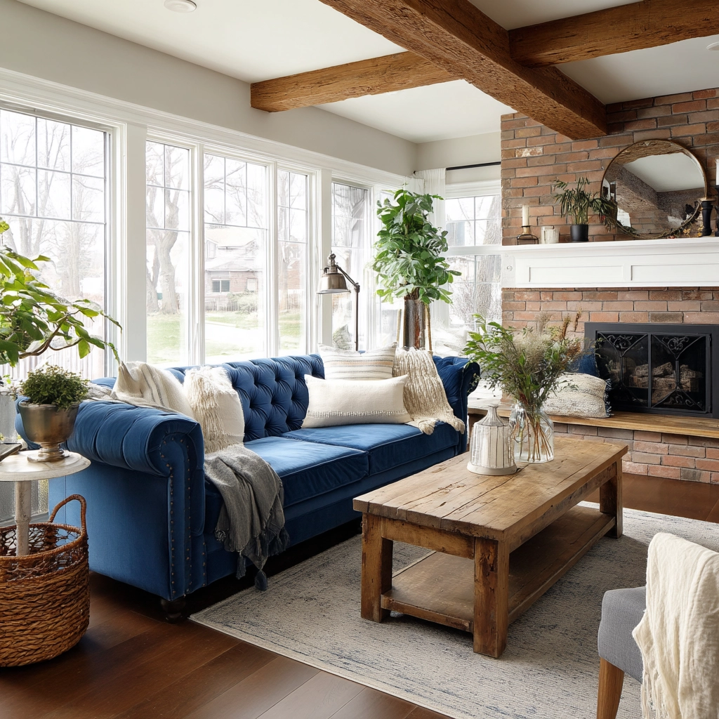 Blue Sofa Living Room Ideas 29