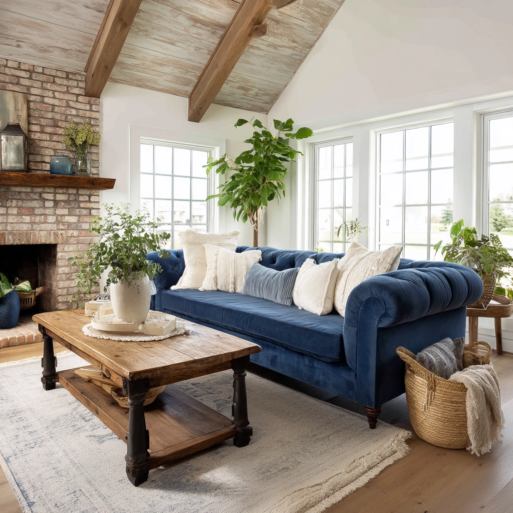 Blue Sofa Living Room Ideas 31