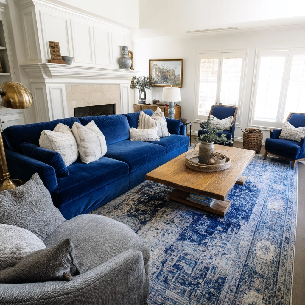 Blue Sofa Living Room Ideas 40