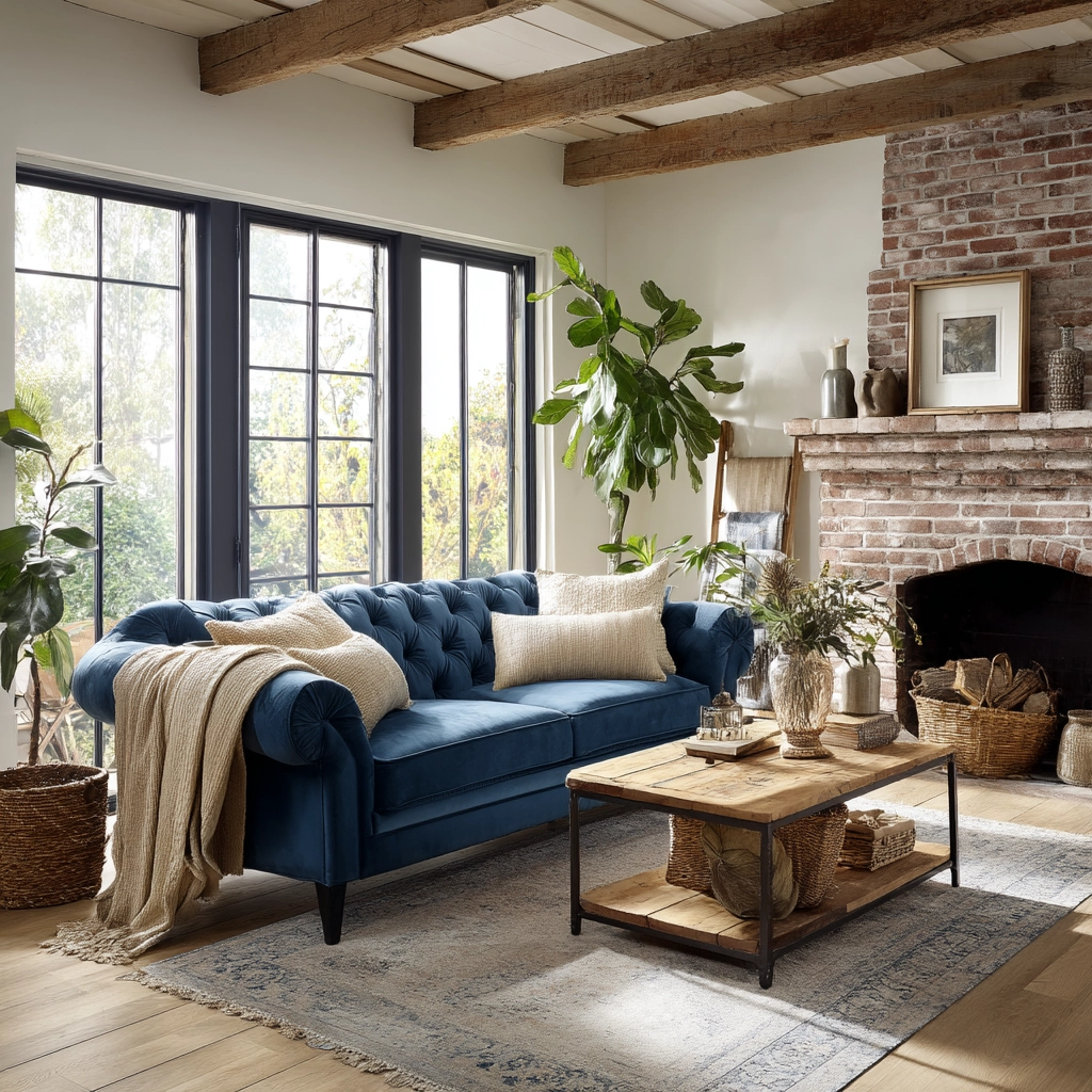 Blue Sofa Living Room Ideas 45