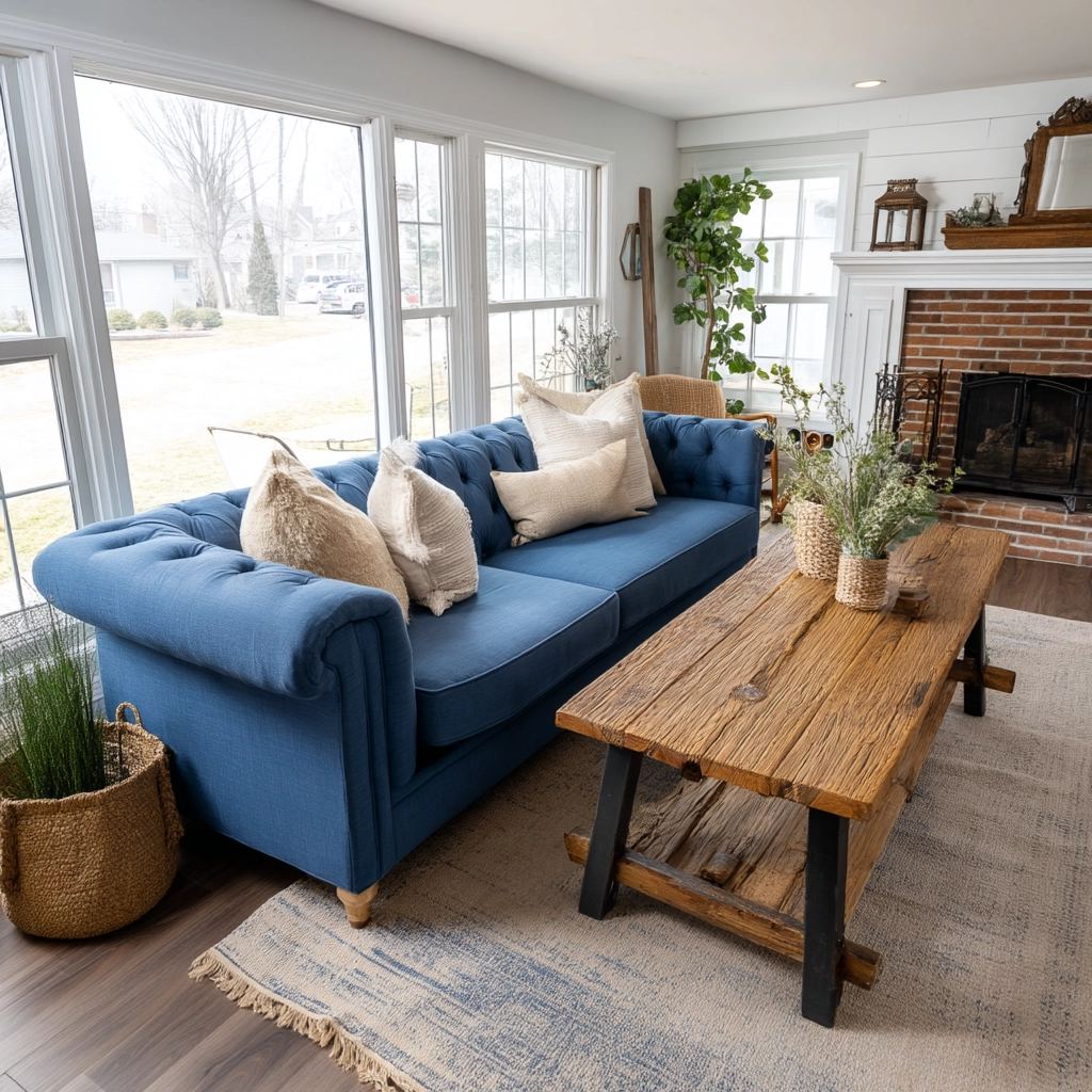 Blue Sofa Living Room Ideas 46