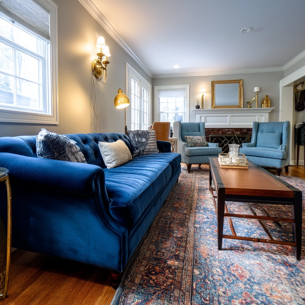 Blue Sofa Living Room Ideas 78