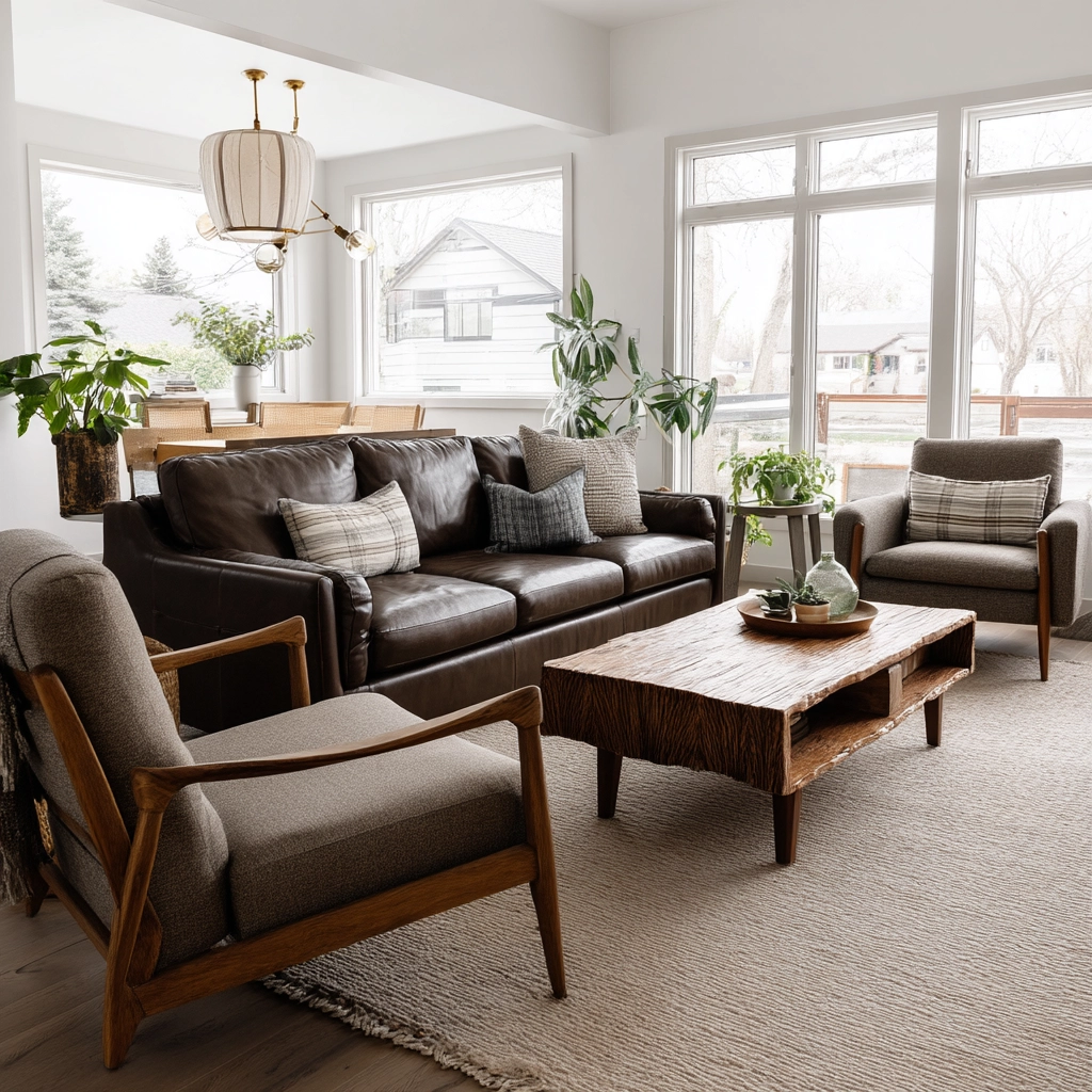 Dark Brown Couch Living Room Ideas 1