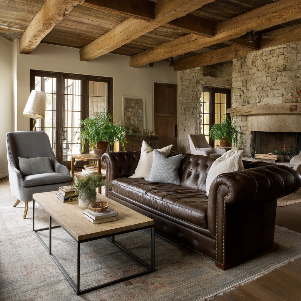 Dark Brown Couch Living Room Ideas 17
