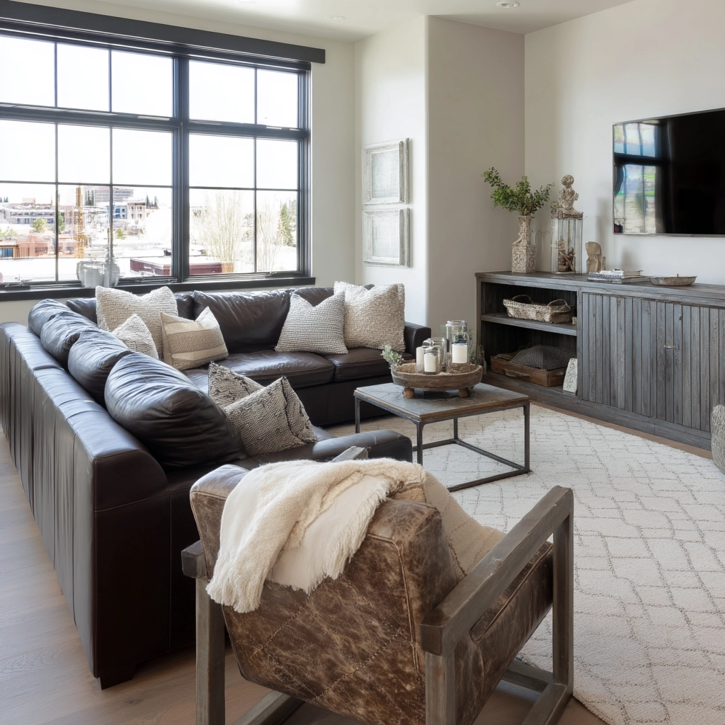 Dark Brown Couch Living Room Ideas 7
