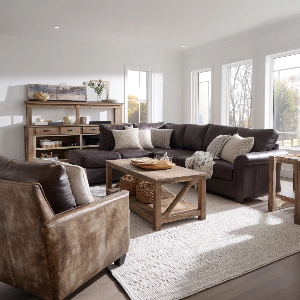 Dark Brown Couch Living Room Ideas 8